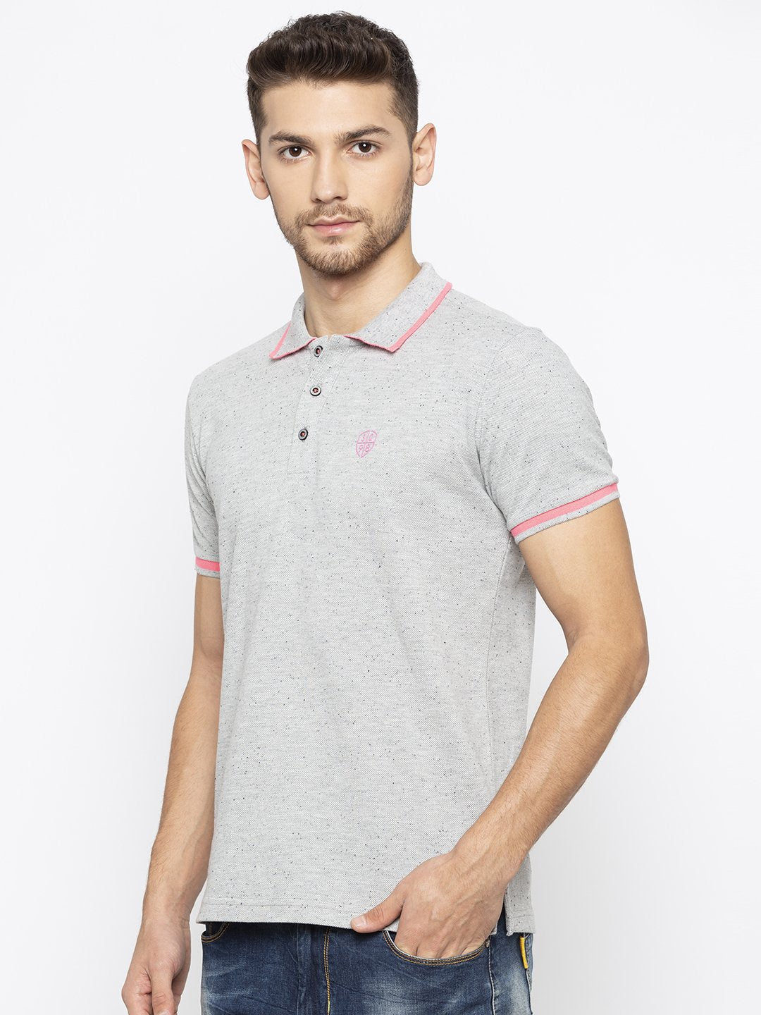 Polo T-Shirt With Contrast Collar