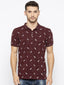 Printed polo t shirt