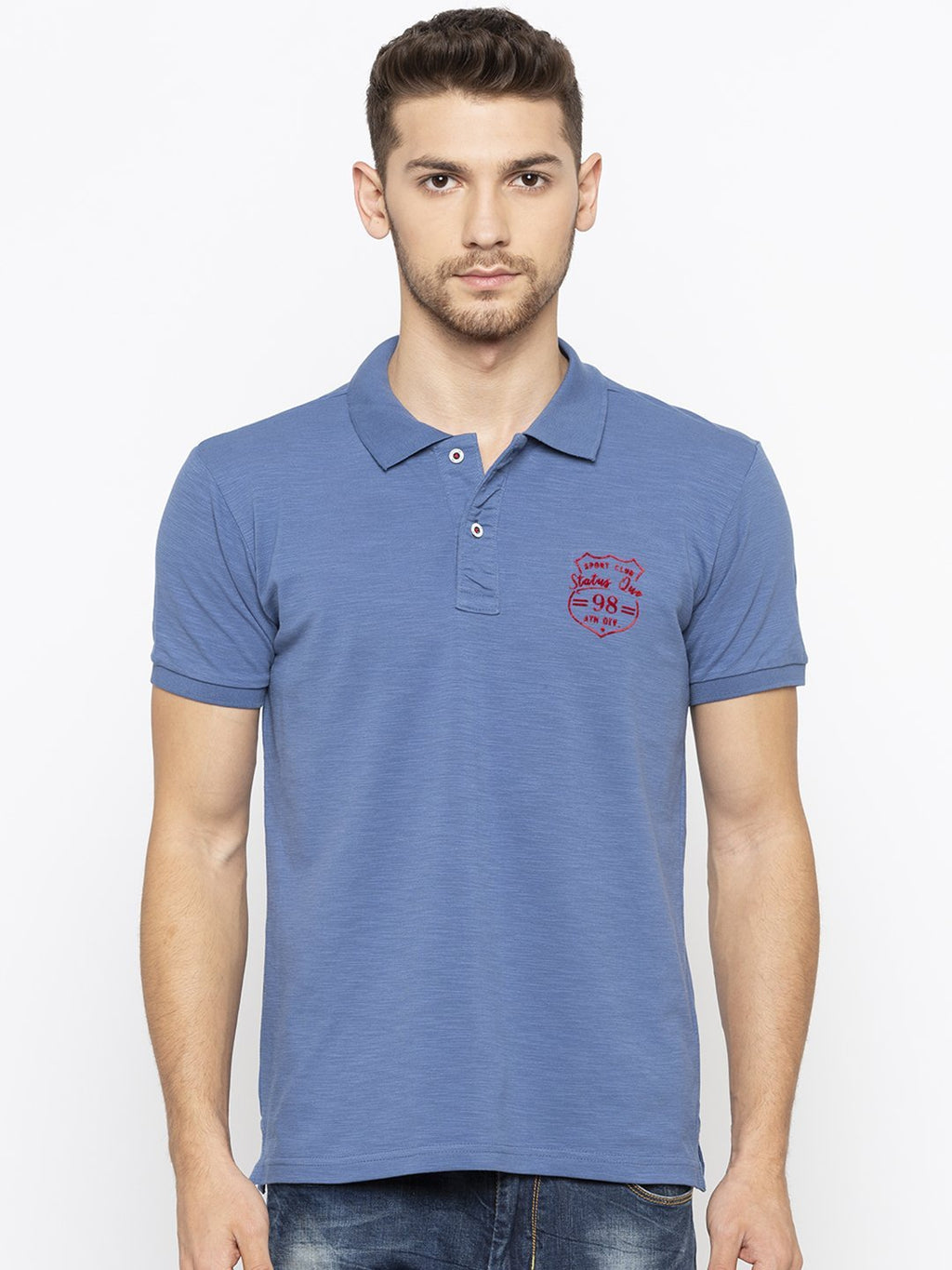 Printed polo t shirt