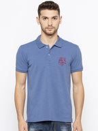 Printed polo t shirt