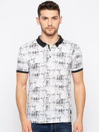 Printed polo t shirt