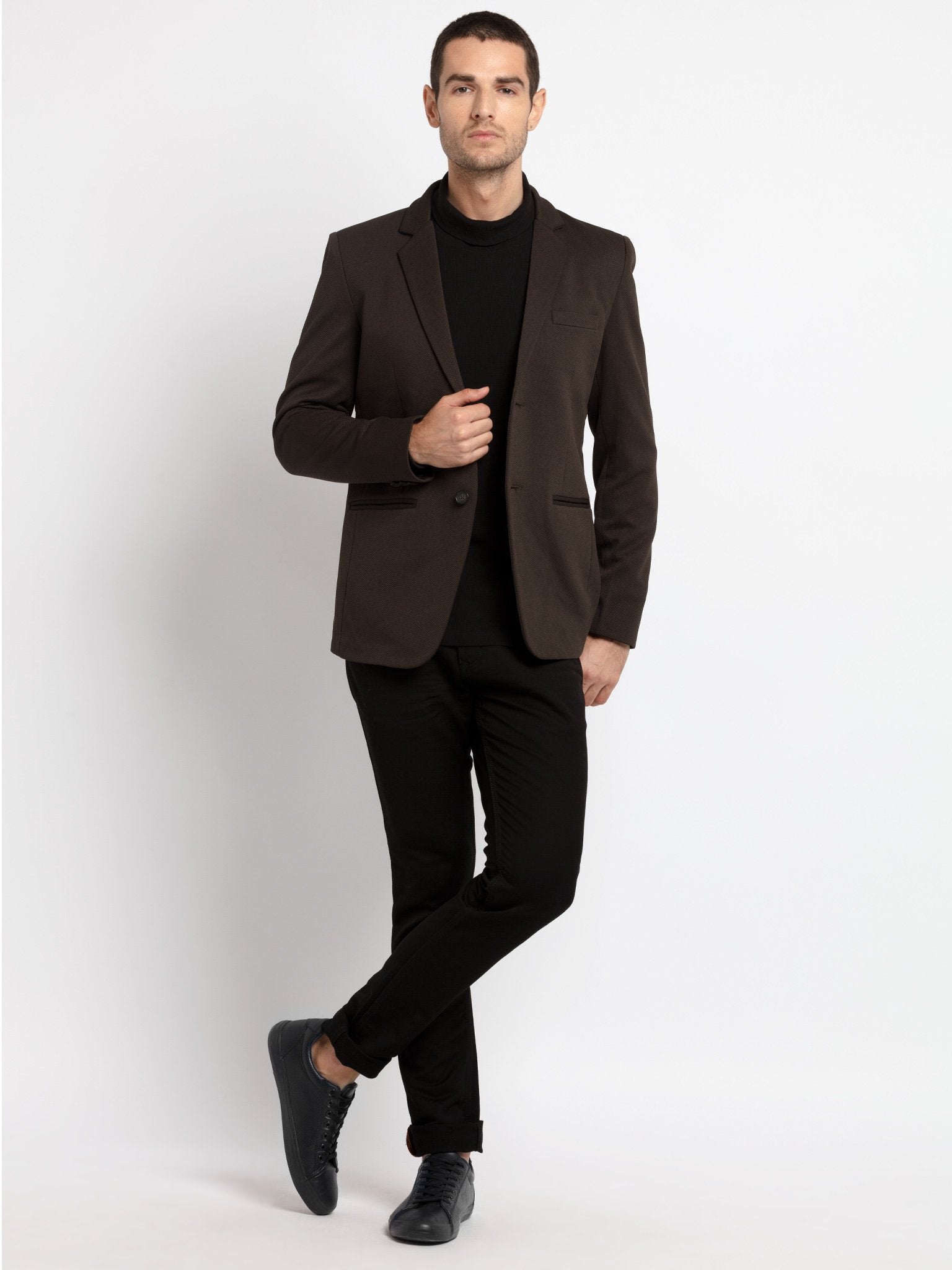 Mens Casual Blazer S OLIVE BLZ-21239-OLIVE - Main Image