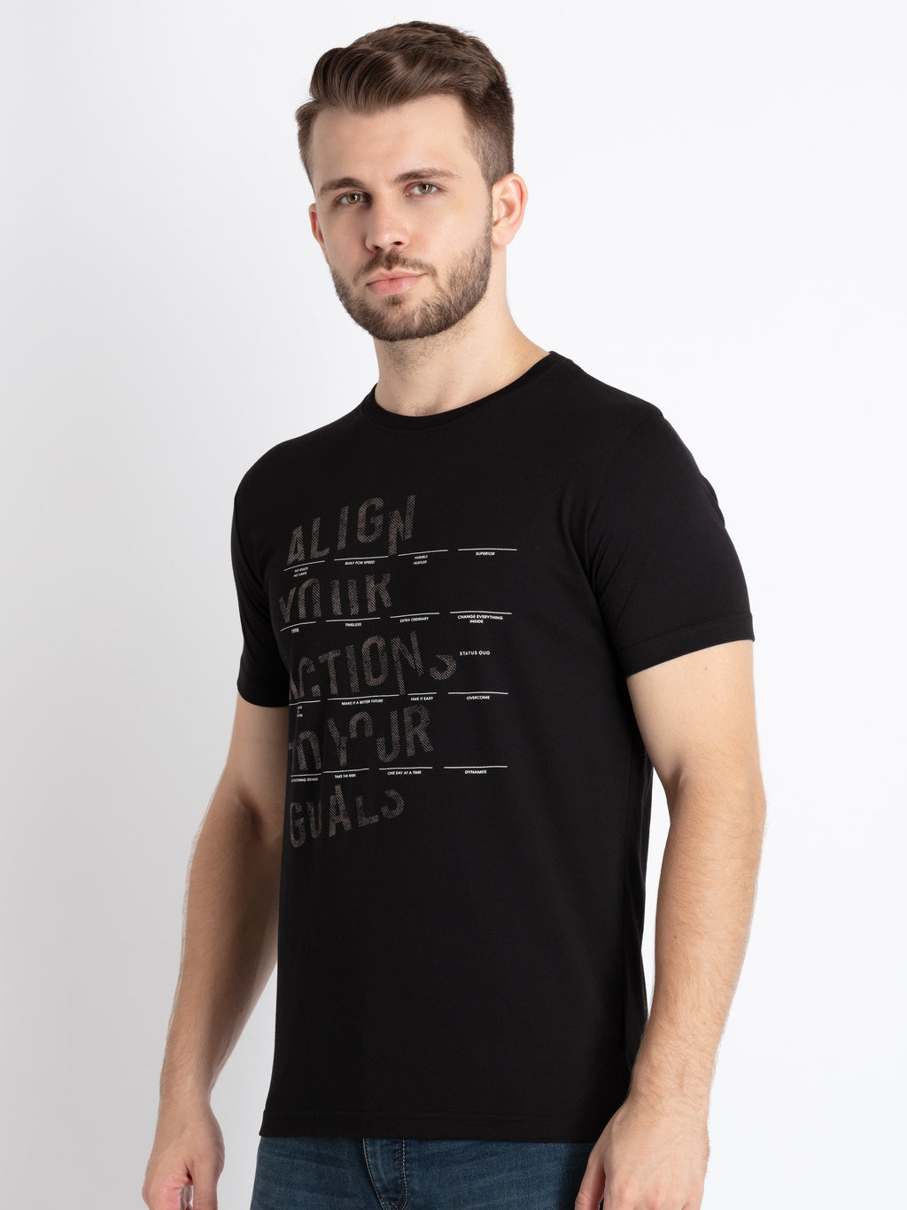 Mens Printed Round Neck T-Shirt