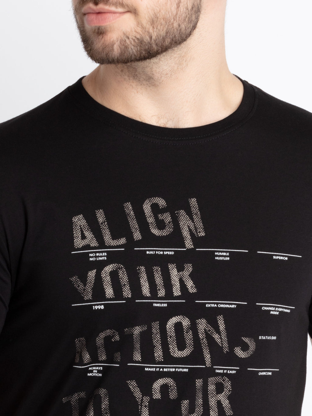 Mens Printed Round Neck T-Shirt
