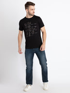 Mens Printed Round Neck T-Shirt