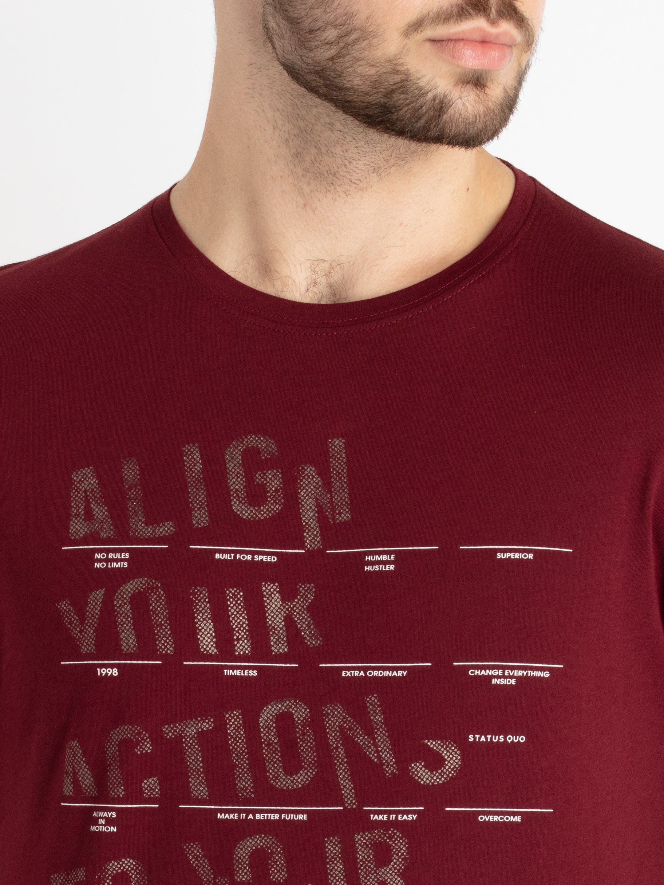 Mens Printed Round Neck T-Shirt