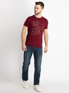 Mens Printed Round Neck T-Shirt