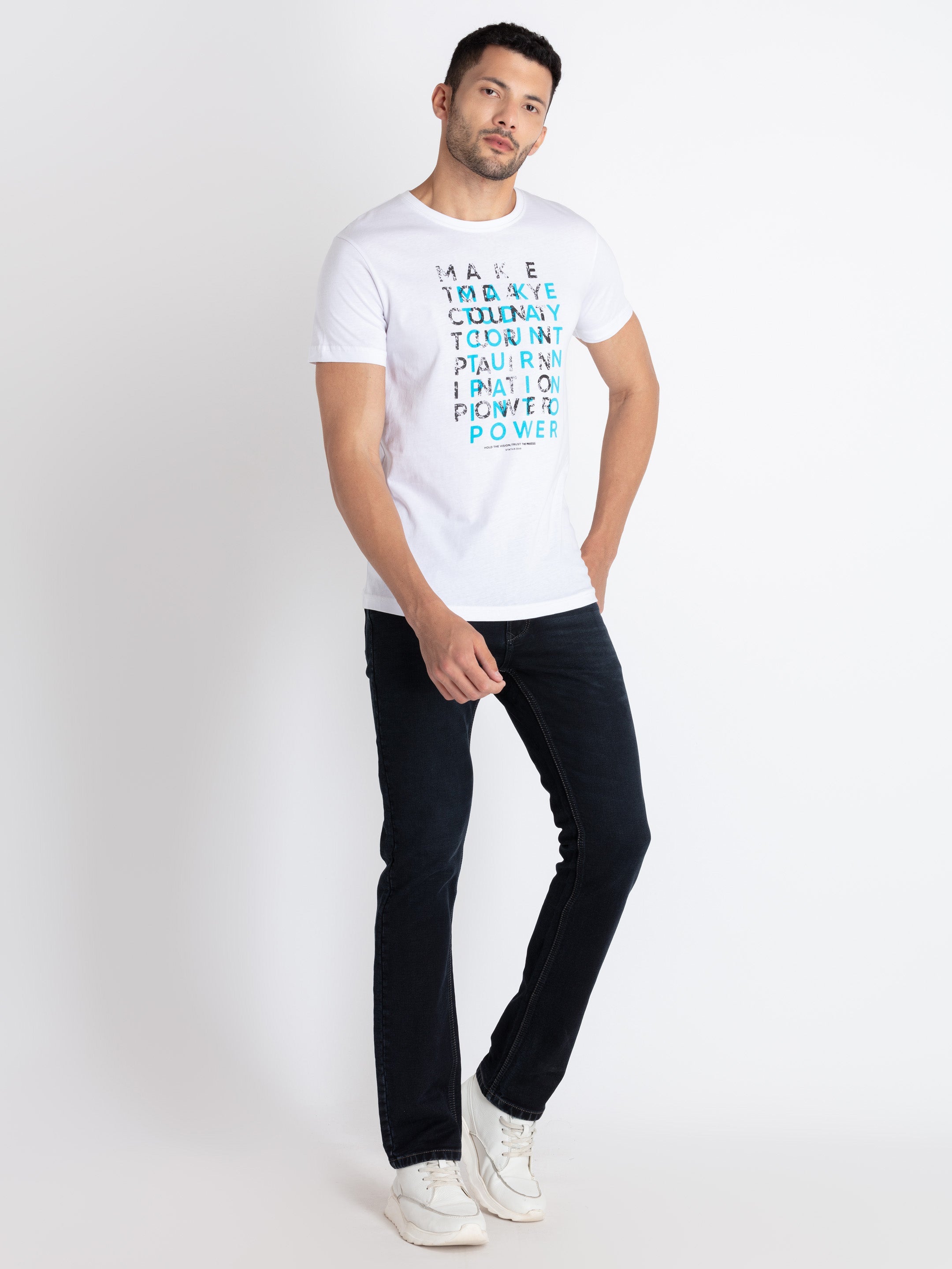 Mens Printed Round Neck T-Shirt
