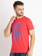 Mens Printed Round Neck T-Shirt