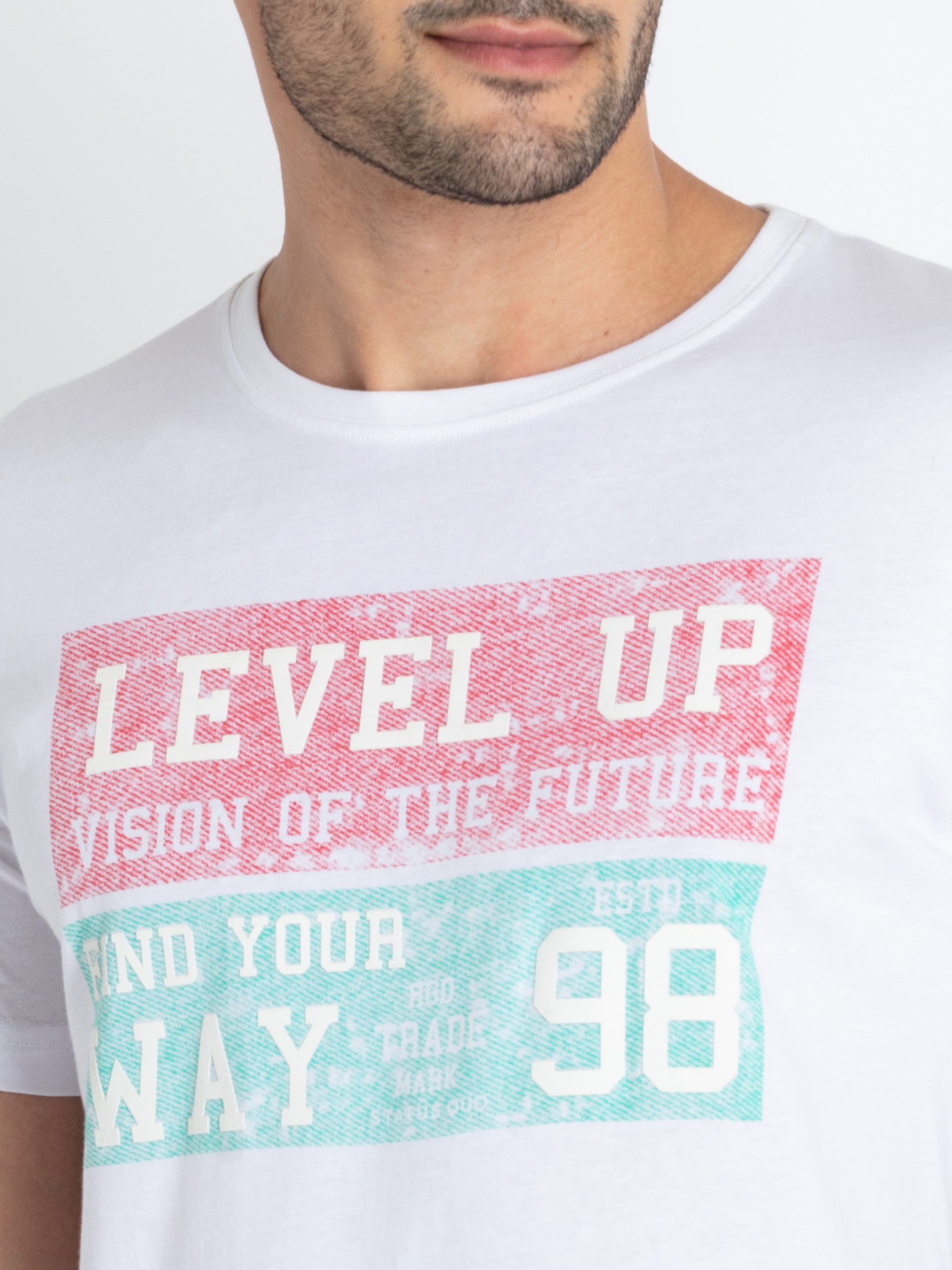 Mens Printed Round Neck T-Shirt
