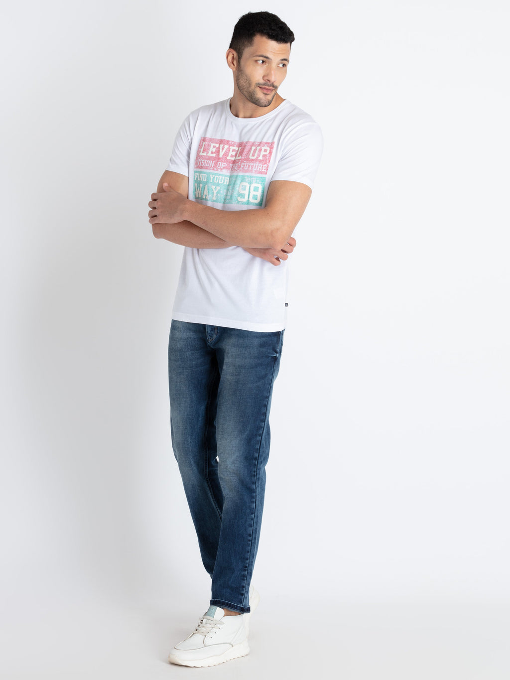 Mens Printed Round Neck T-Shirt