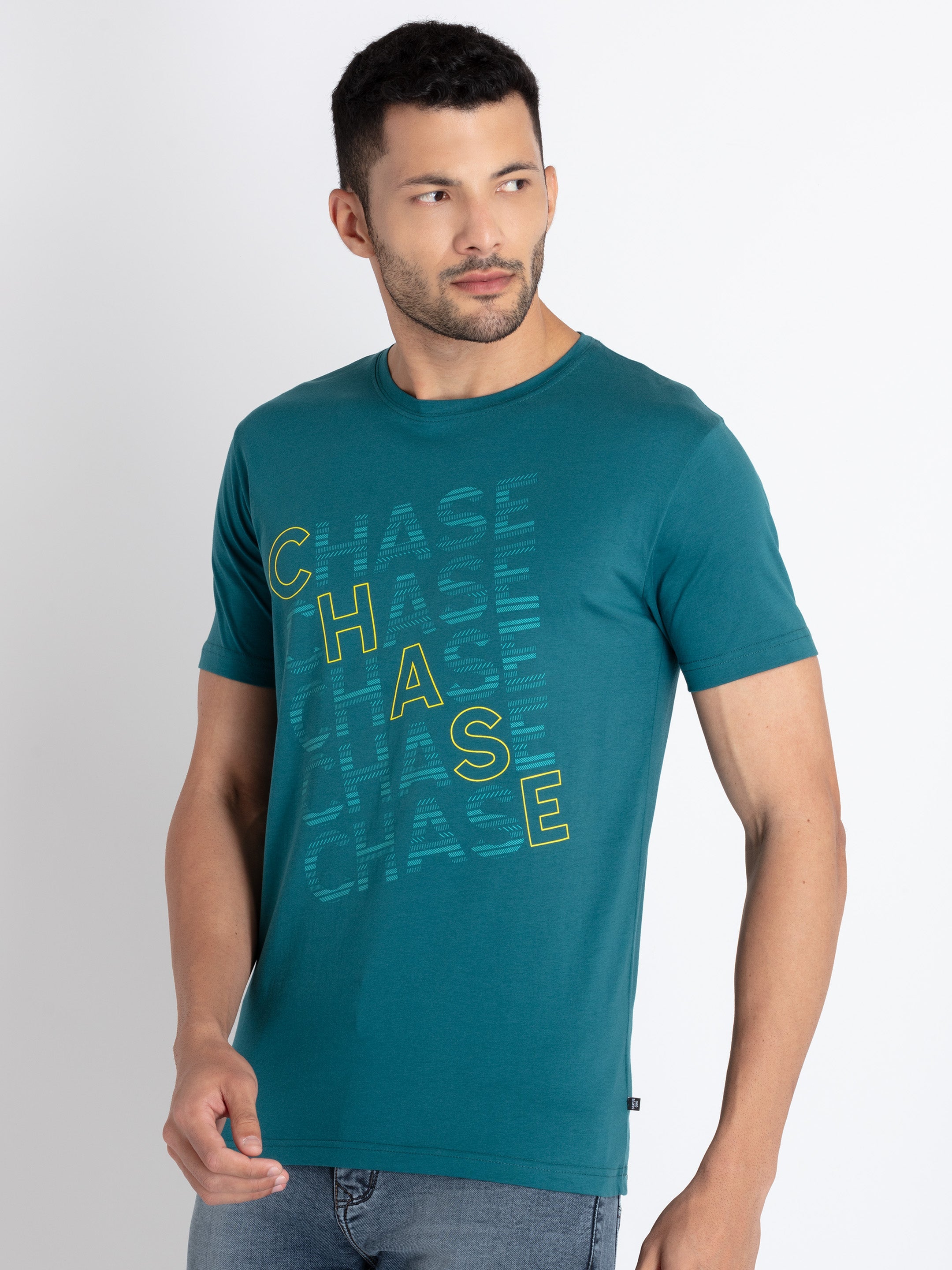 Mens Printed Round Neck T-Shirt
