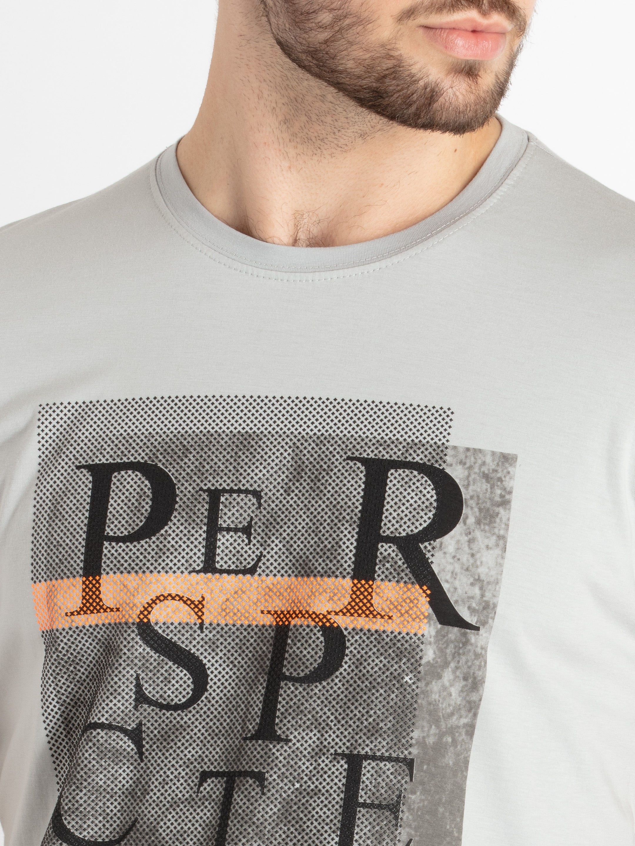 Mens Printed Round Neck T-Shirt
