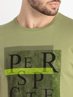 Mens Printed Round Neck T-Shirt