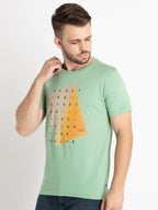 Mens Printed Round Neck T-Shirt