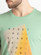 Mens Printed Round Neck T-Shirt