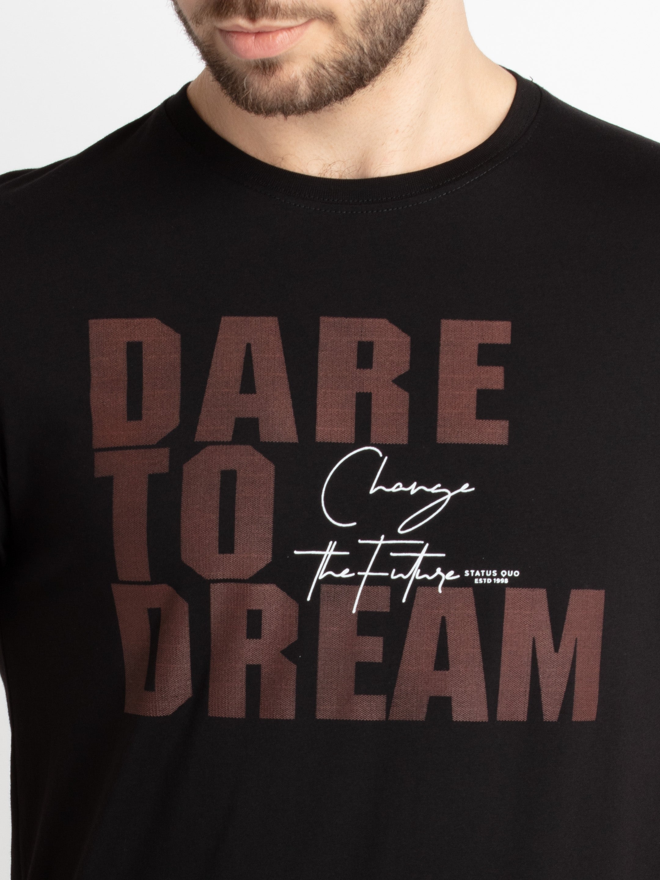 Mens Printed Round Neck T-Shirt