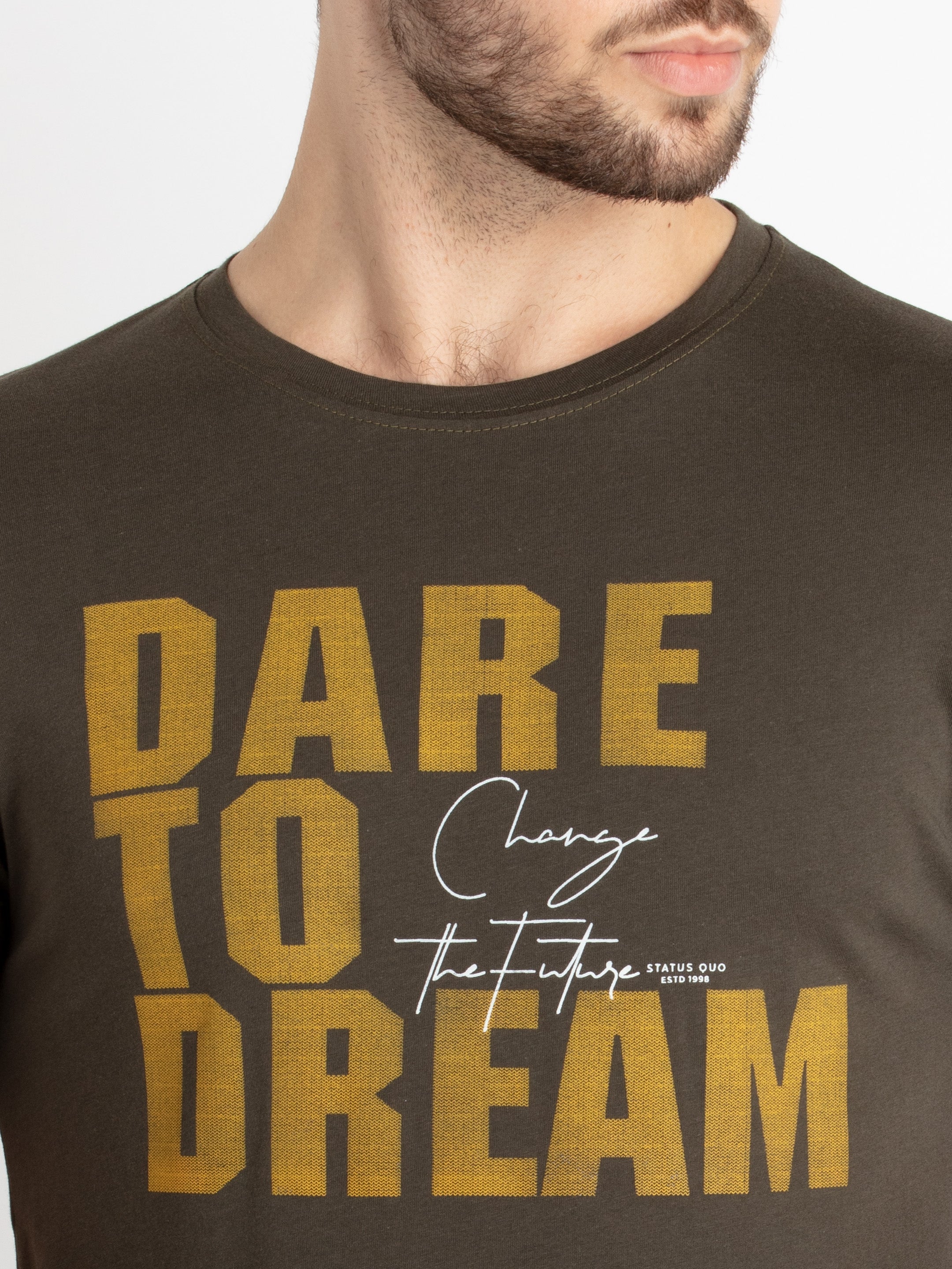 Mens Printed Round Neck T-Shirt
