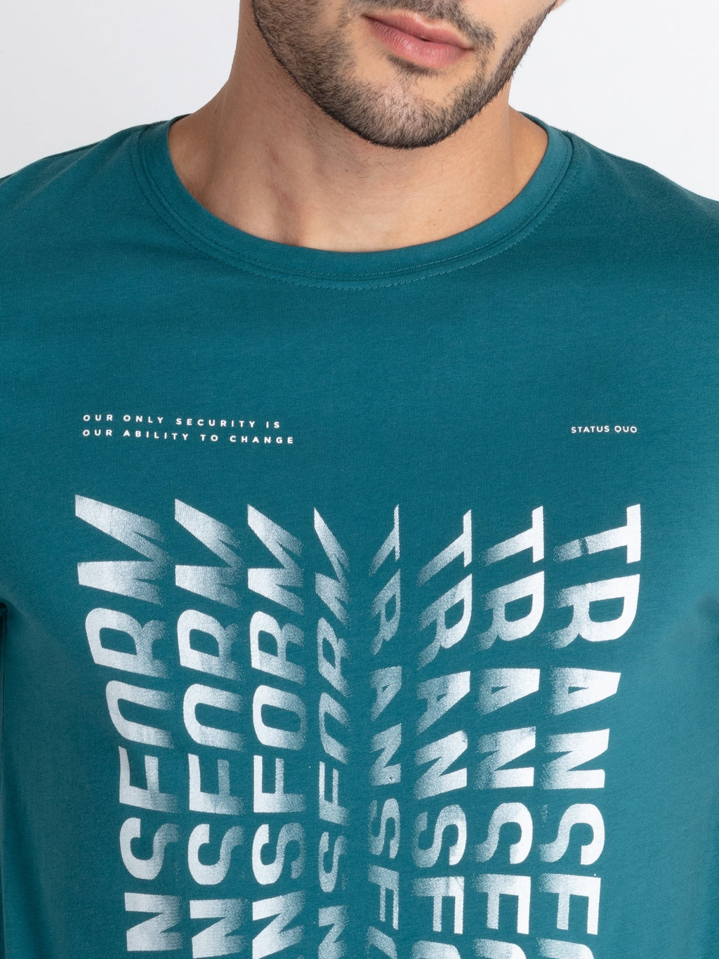 Mens Printed Round Neck T-Shirt