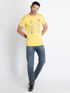 Mens Printed Round Neck T-Shirt