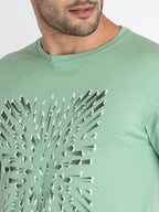 Mens Printed Round Neck T-Shirt