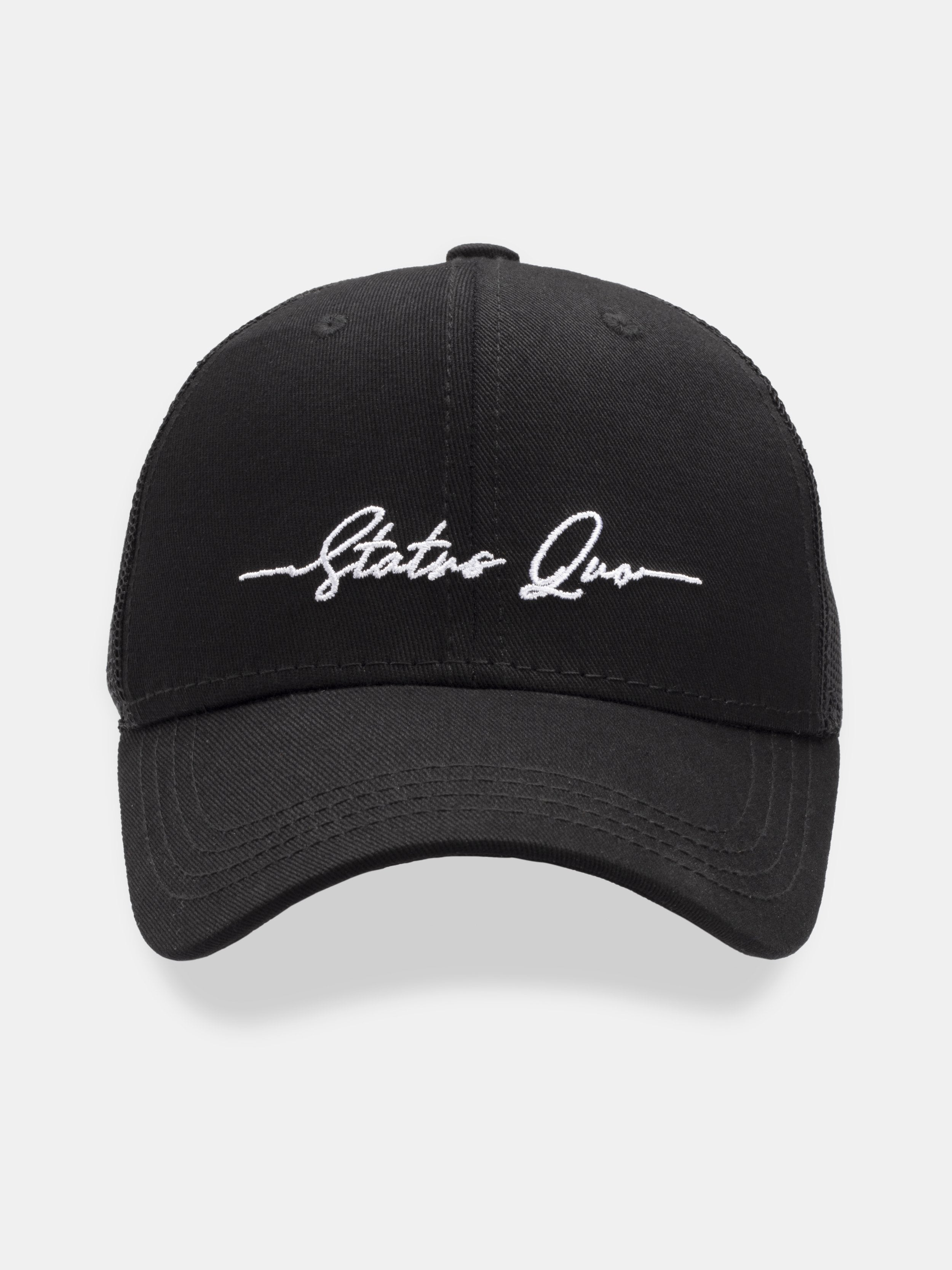 Black Embroidered Cap