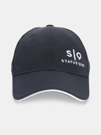 black embroidered cap