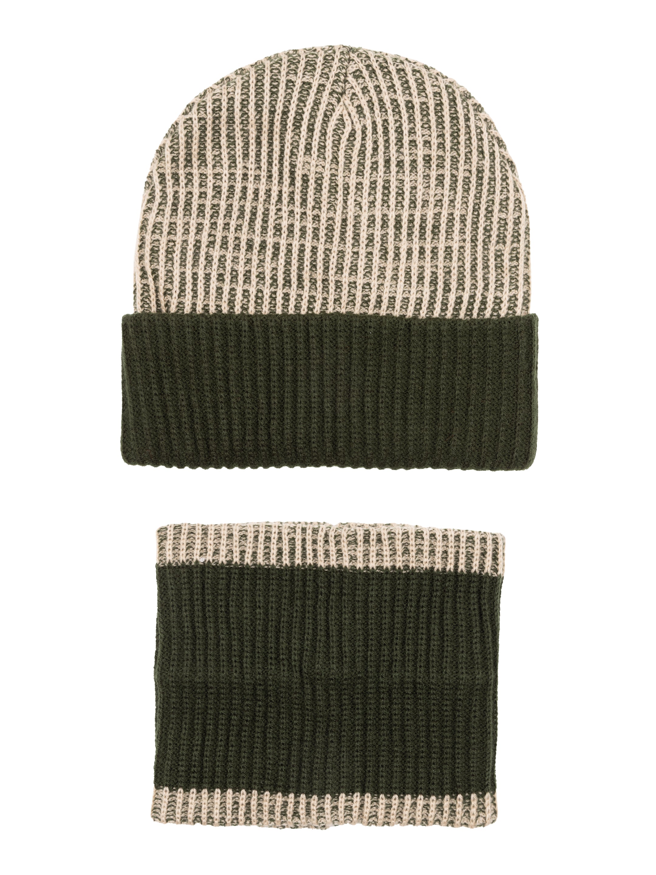 Mens Knitted Winter Cap & Muffler Set Secondary image