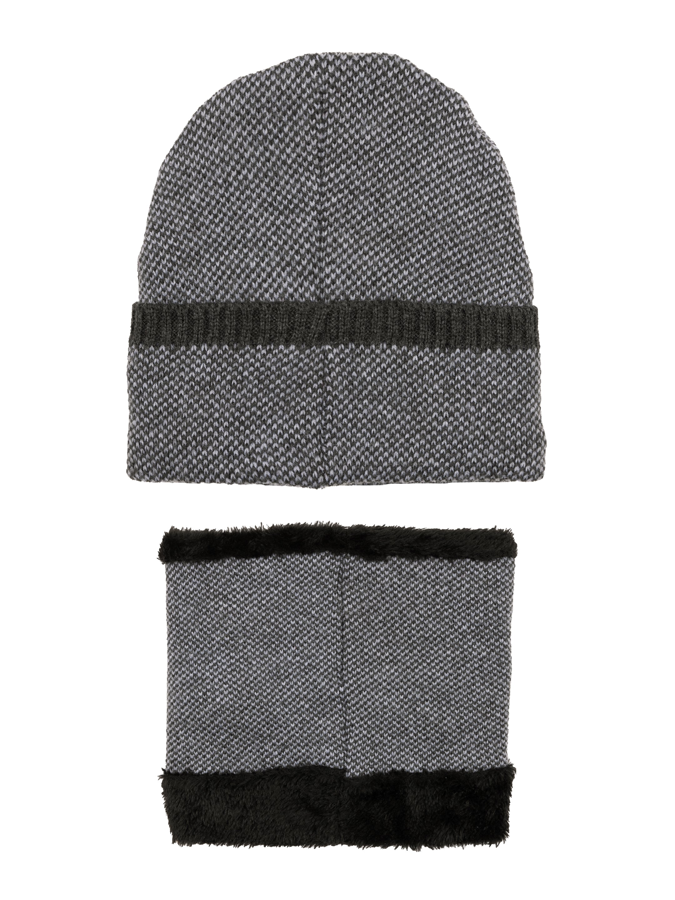 Mens Knitted Winter Cap & Muffler Set Secondary image