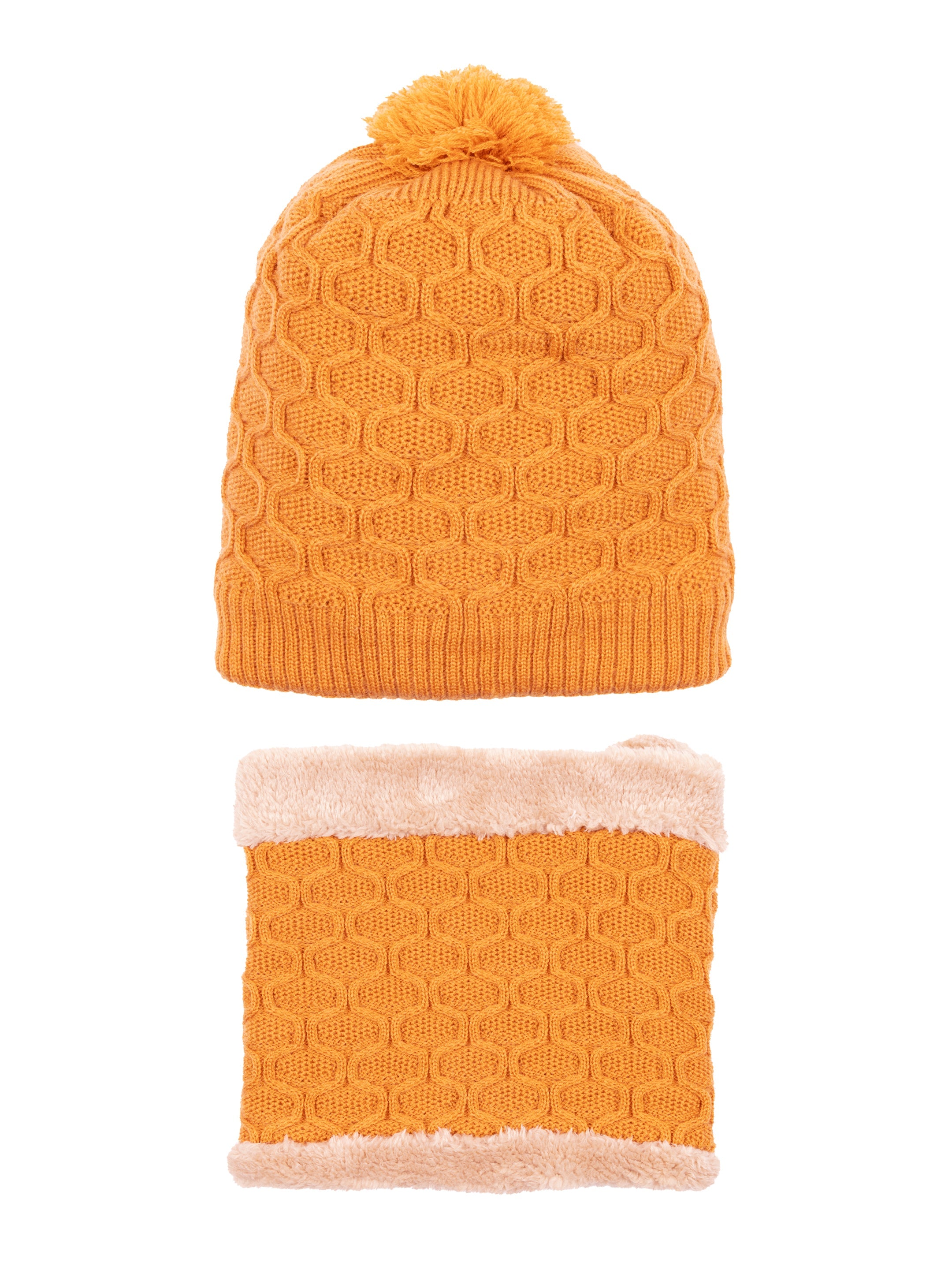 Mens Knitted Winter Cap & Muffler Set Secondary image