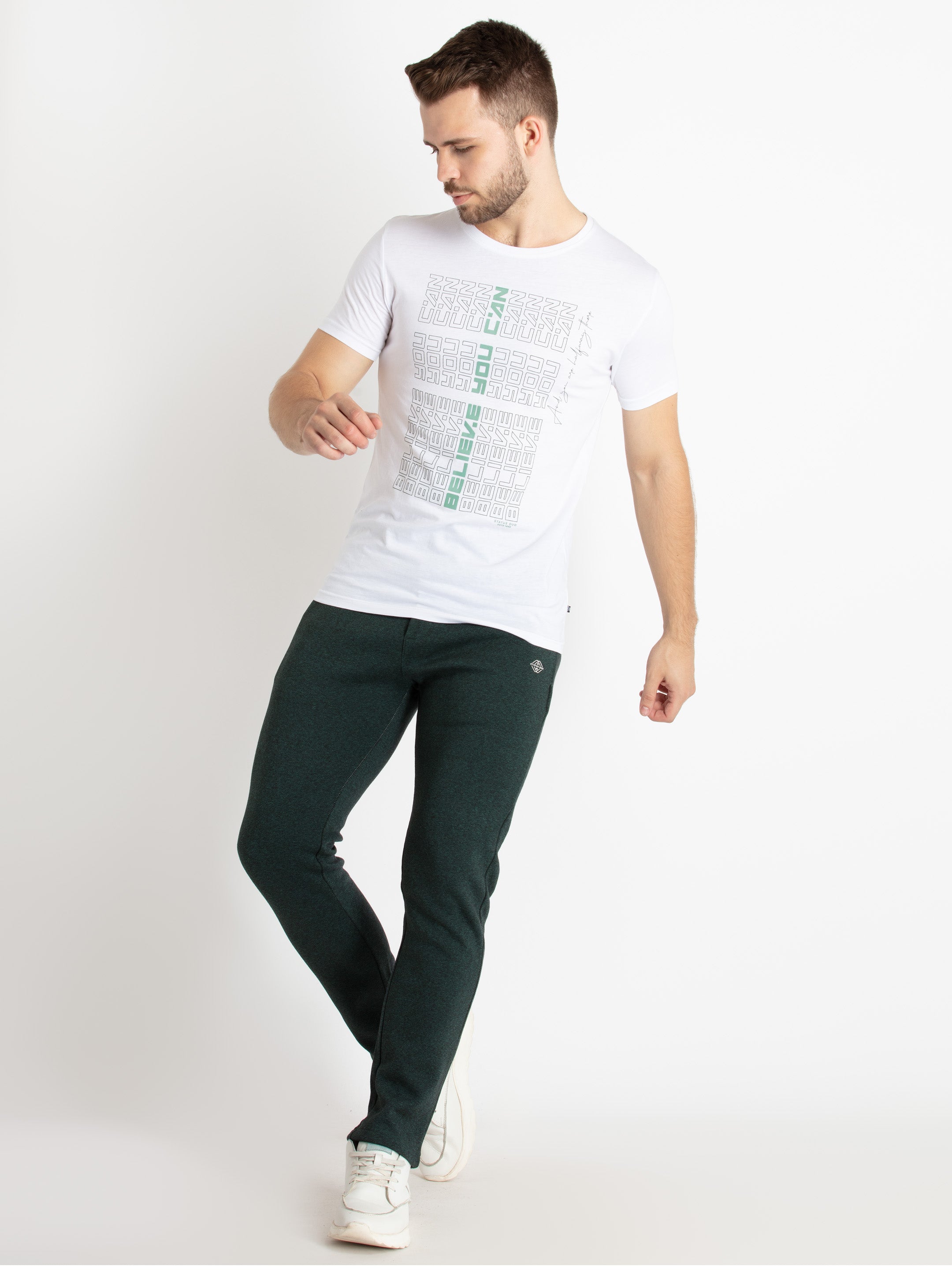 Mens Solid Regular Fit Joggers