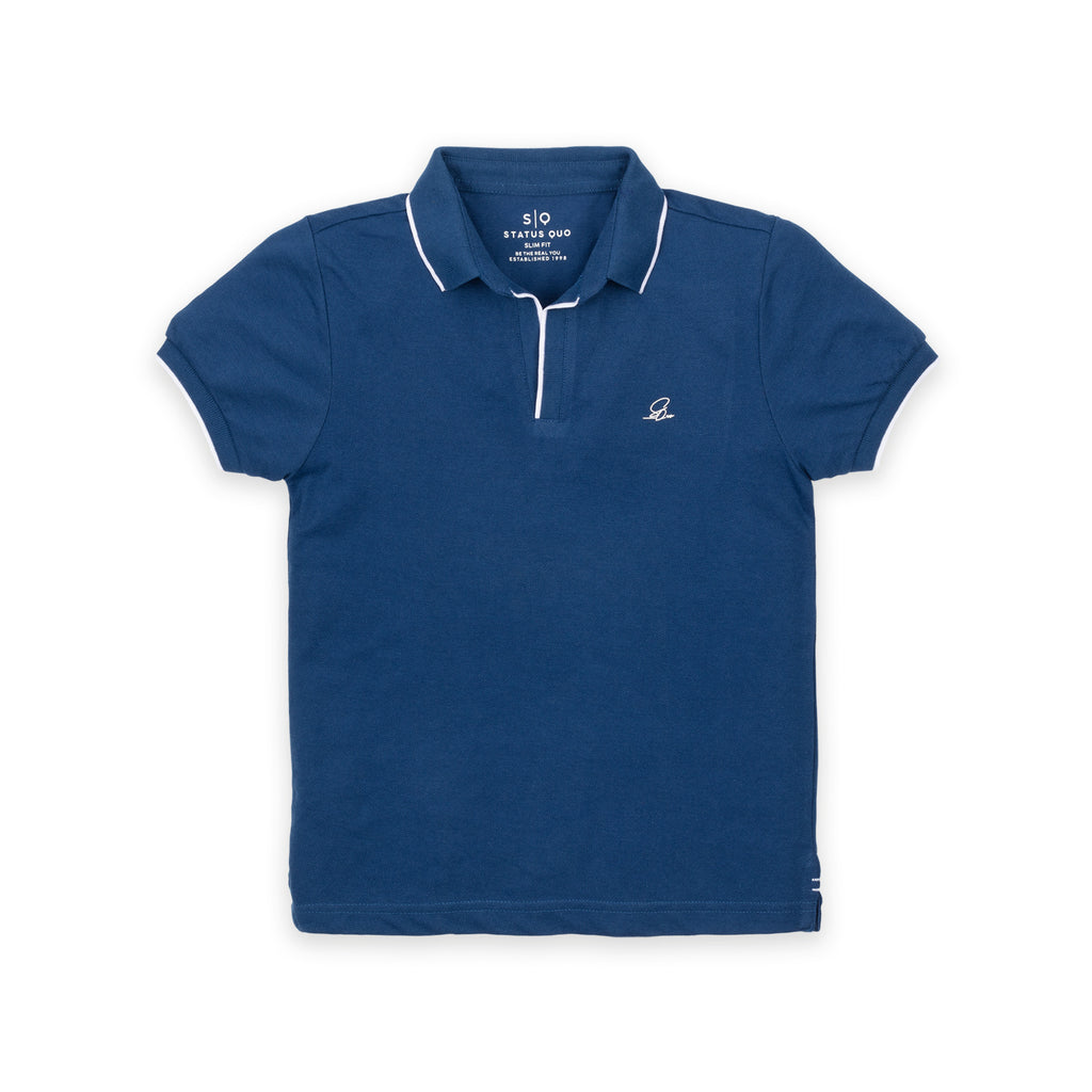 Kids Polo With Tipping Collar