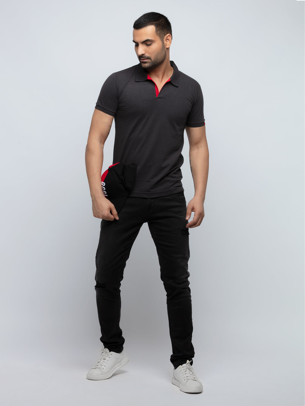 Anthra mel polo t shirt