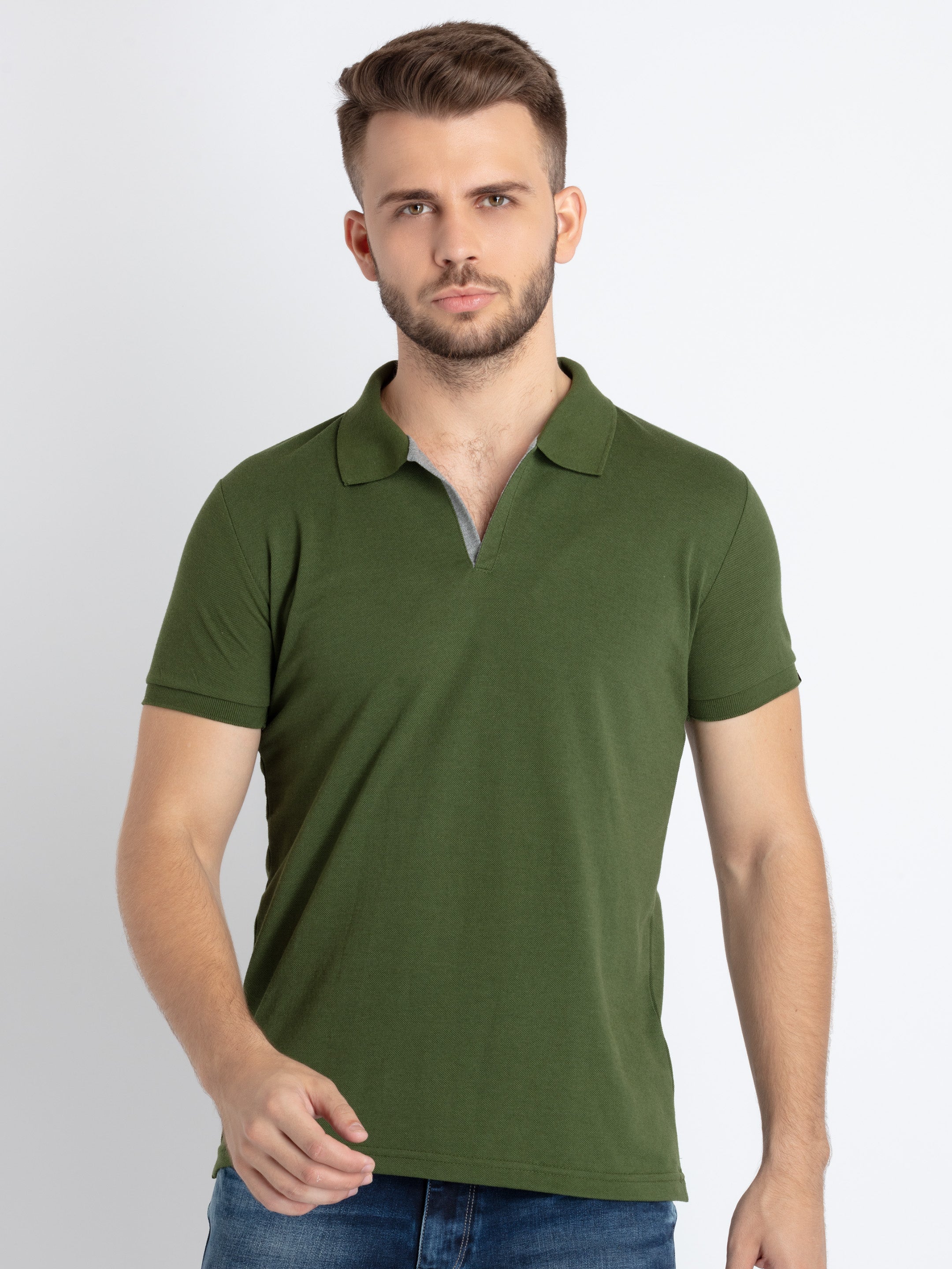 Slim fit Green Polo Tshirt