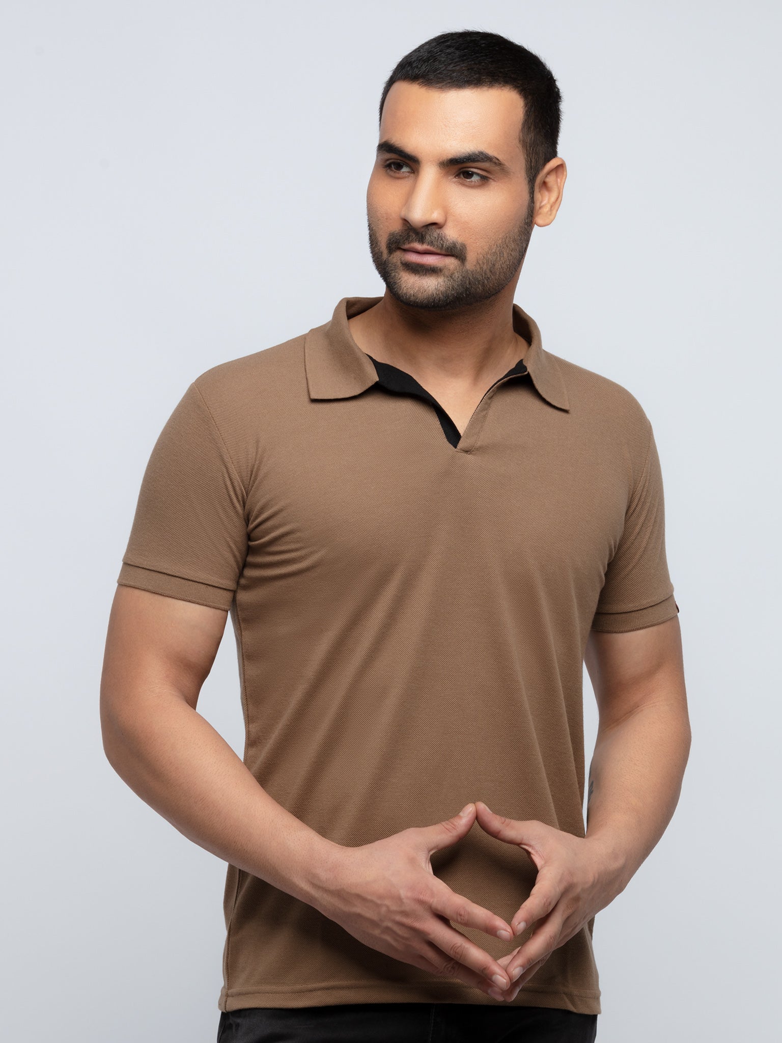 Honey Brown polo t shirt Main image