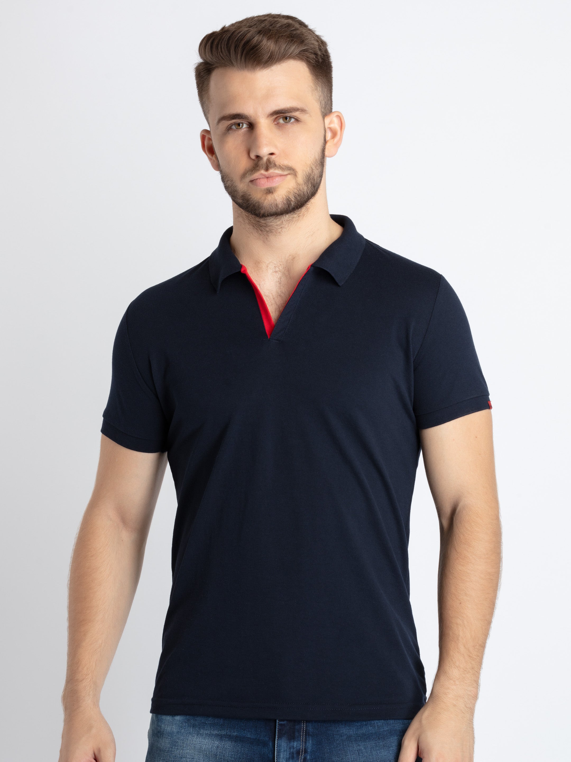 Navy polo t shirt Main image