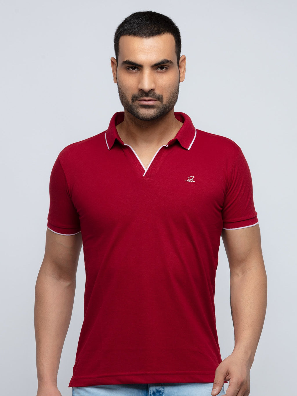 slim fit polo t shirt