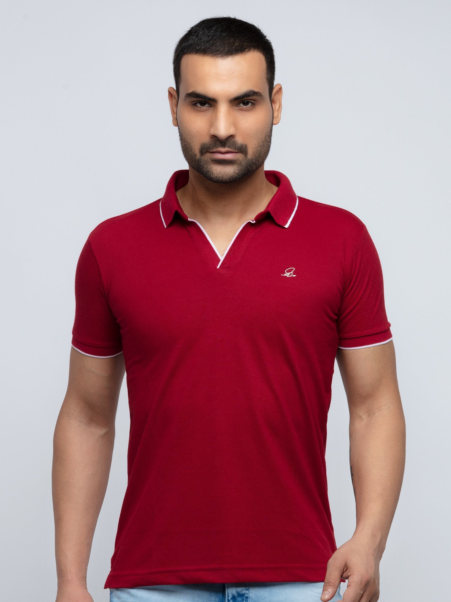 slim fit polo t shirt