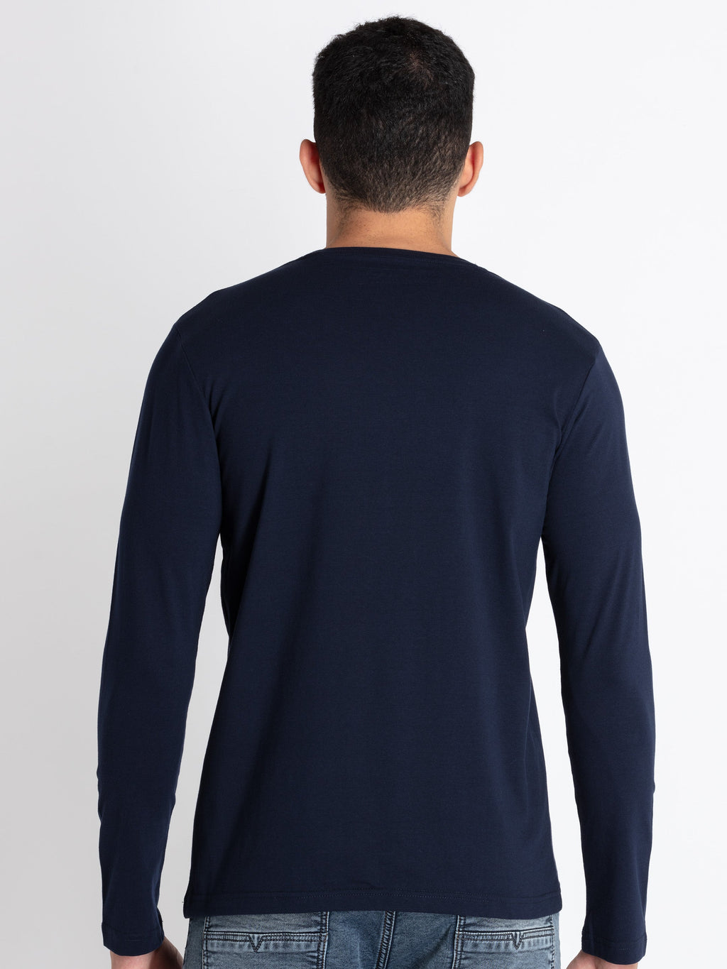 Mens Solid Round Neck T-Shirt