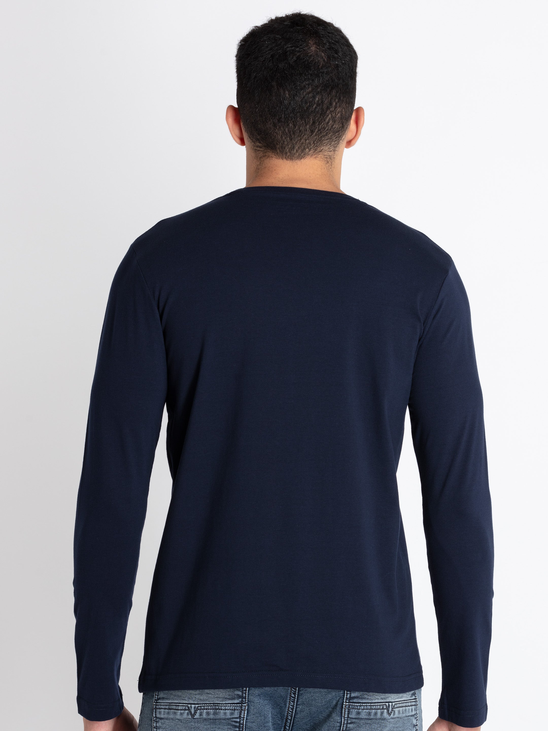 Mens Solid Round Neck T-Shirt
