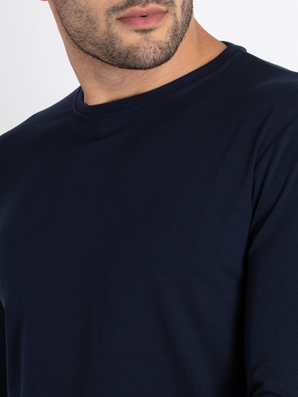 Mens Solid Round Neck T-Shirt