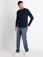 Mens Solid Round Neck T-Shirt