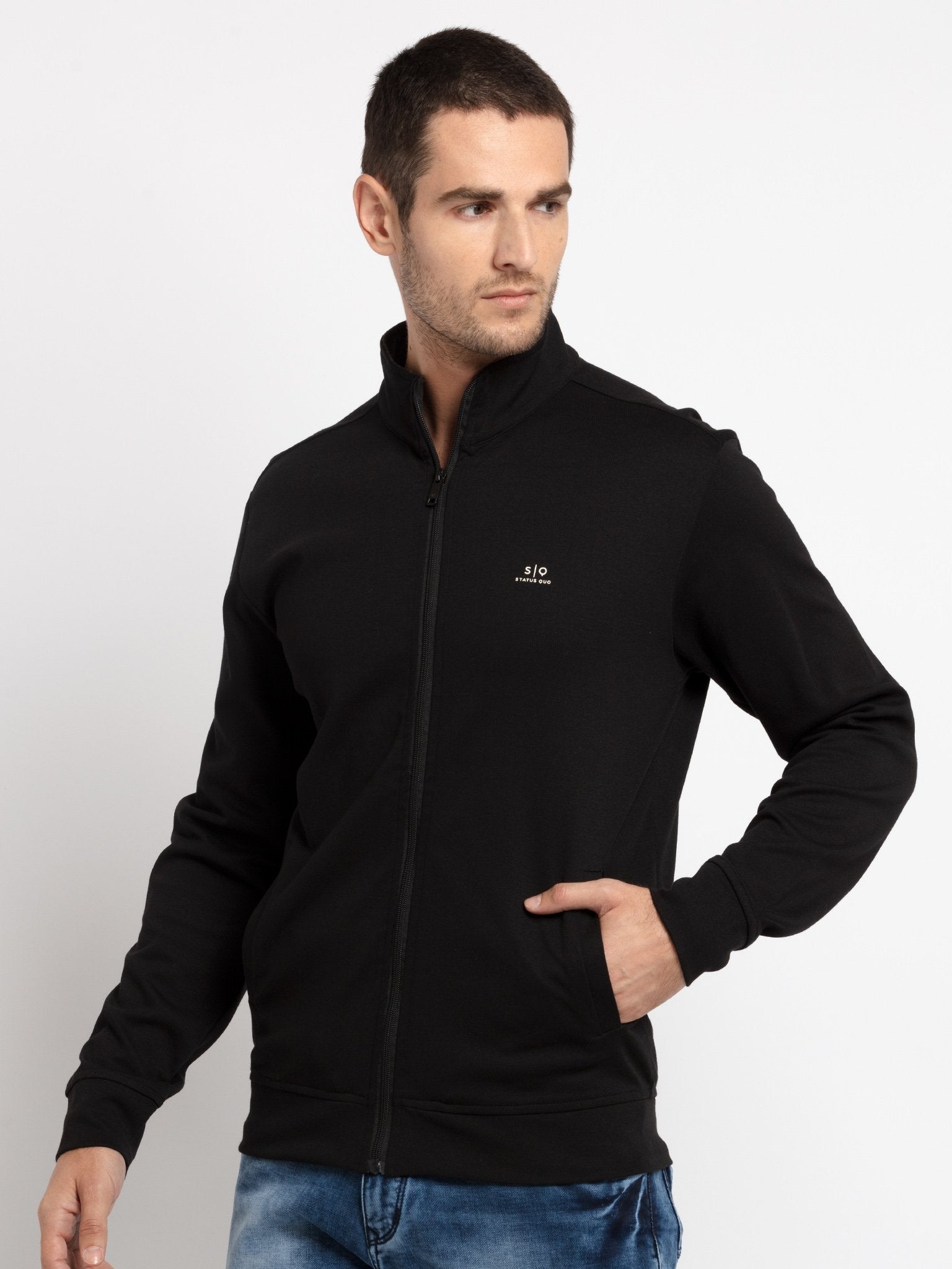 Mens Printed High Neck Lightweight Sweatshirt Secondary image