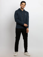 Mens Solid Hooded Sweatshirt