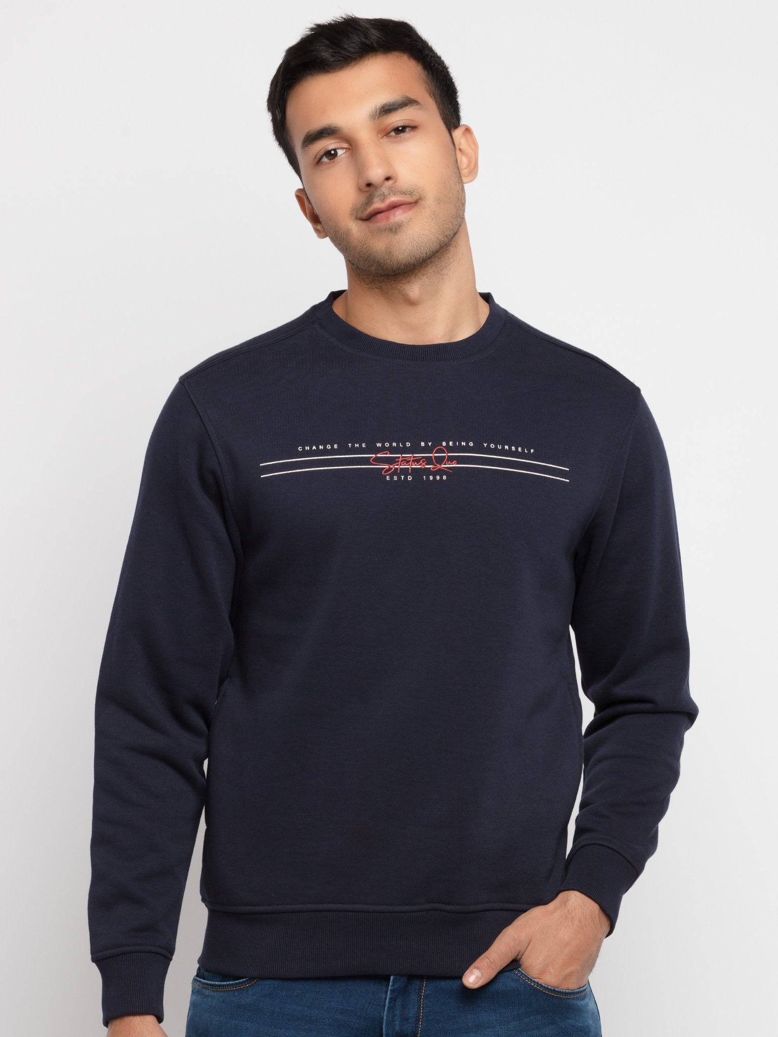 round neck sweatshirt for men