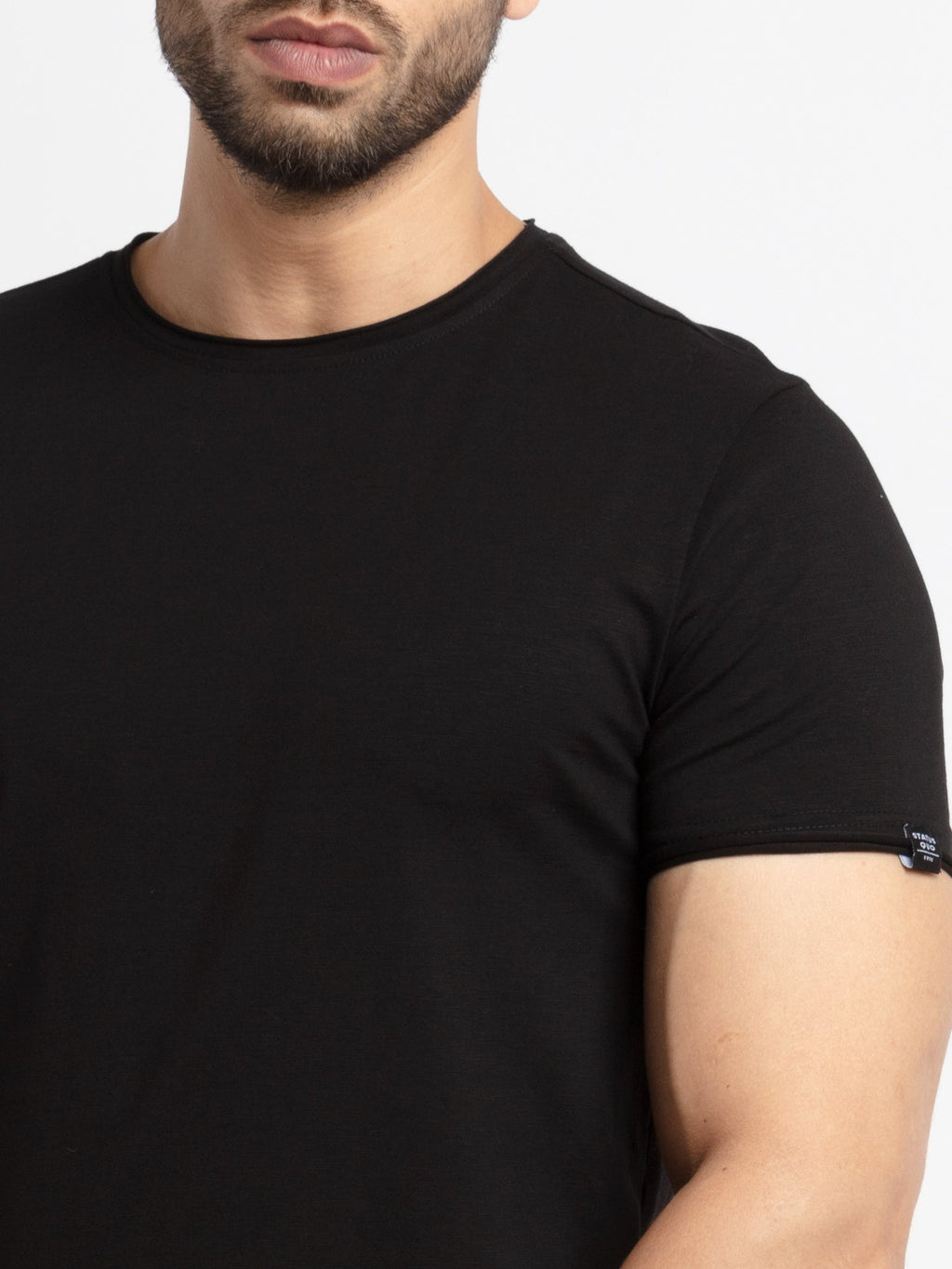 Mens Basic Taperd Fit Round Neck T-Shirt