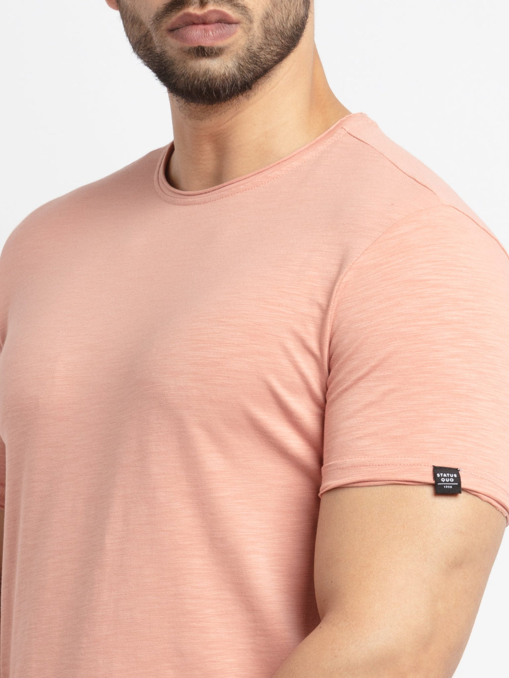 Mens Basic Taperd Fit Round Neck T-Shirt