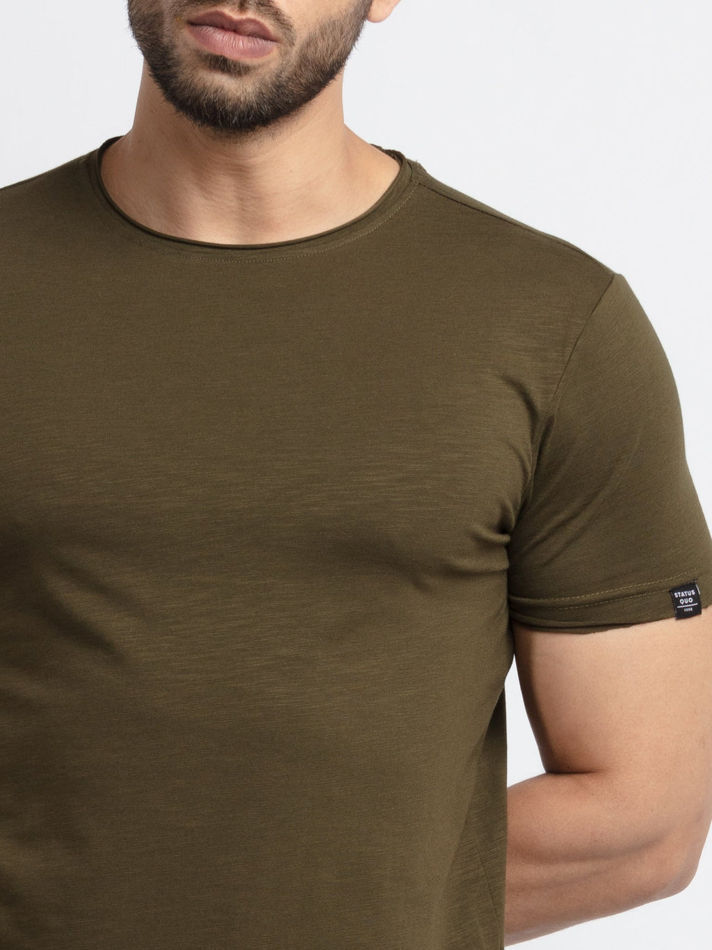 Mens Basic Taperd Fit Round Neck T-Shirt
