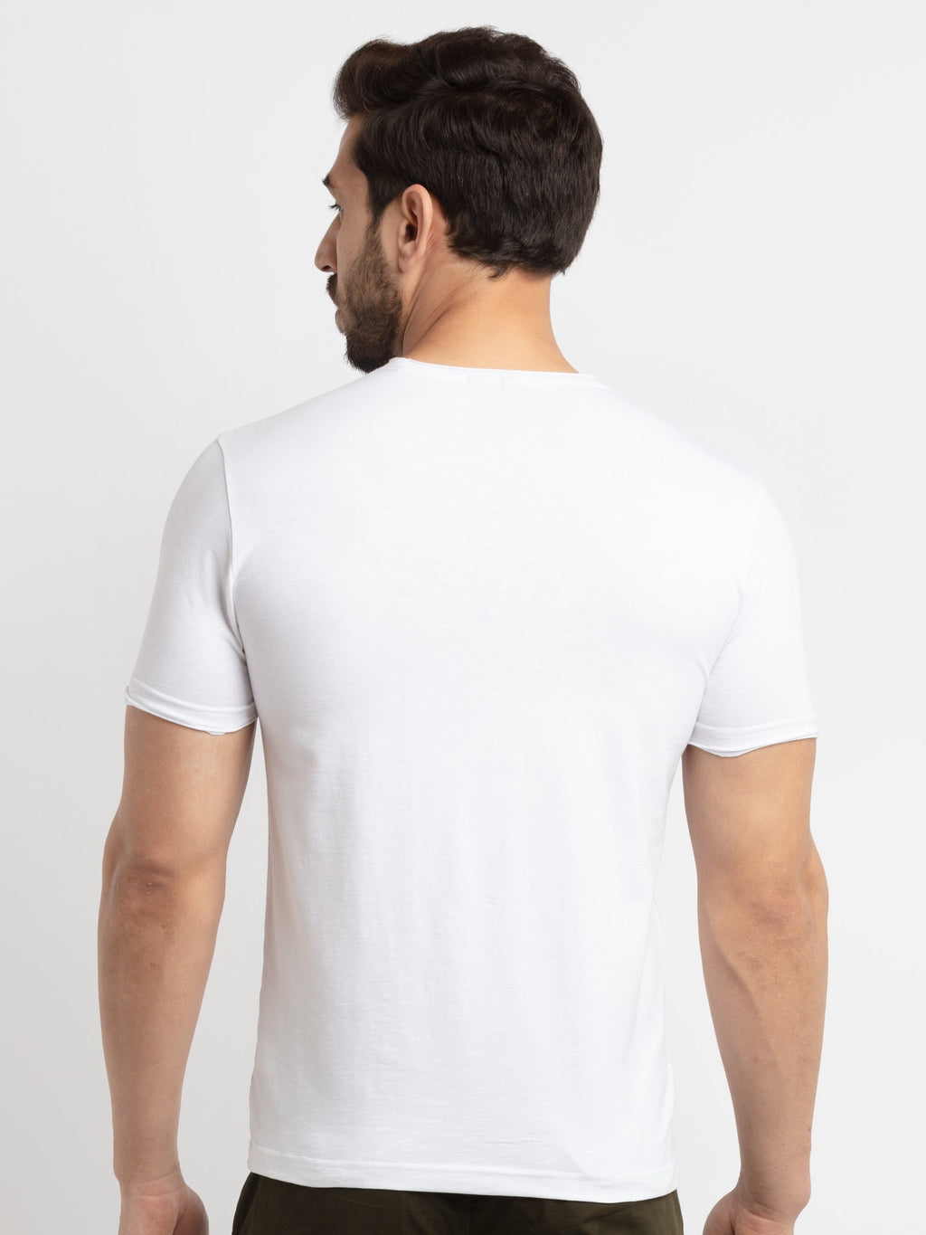 Mens Basic Taperd Fit Round Neck T-Shirt