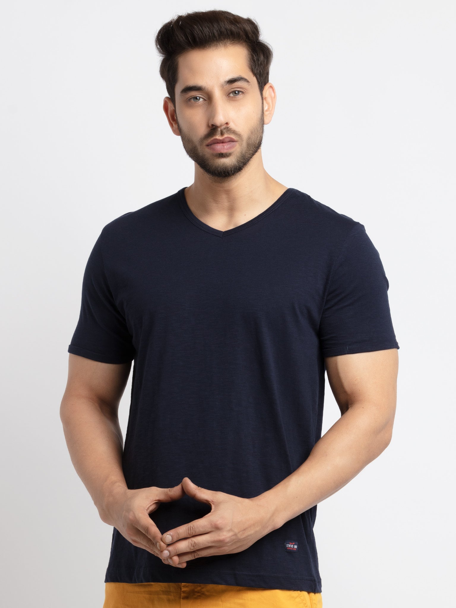 Status Quo |Solid V Neck T-shirt - S, M, L, XL, XXL